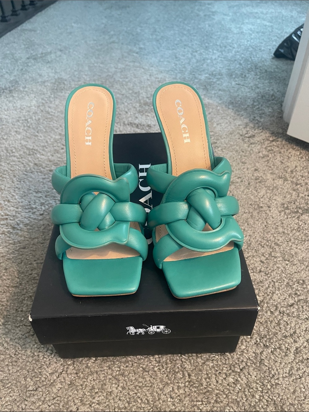 Coach Kellie Leather Sandal - Picture 1 of 8